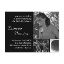 Customizable Birthday Invite Card Photo Invitation postcards by patricklori Customizable Birthday Invite Card Photo Invitation postcards