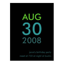 Customizable - Birthday invite - Simple Invitation Post Card