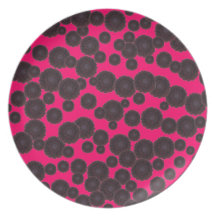Customizable Black Dahlias Plate