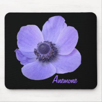 Customizable Blue Anemone Flower Mousepad