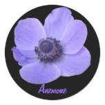 Customizable Blue Anemone Flower Sticker