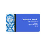 Customizable Blue Damask Address Labels