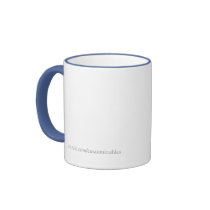 Customizable Blue Flower Mug