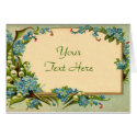 Customizable Blue Flowers Vintage Card by vintagegiftmall Customizable Blue Flowers Vintage Card