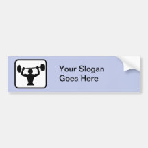 Customizable Bodybuilder / Weightlifter Logo Bumper Stickers