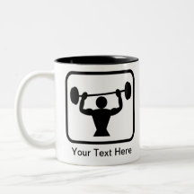 Customizable Bodybuilder / Weightlifter Logo Coffee Mug