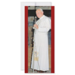 Customizable bookmark Pope John Paul 2 rack cards