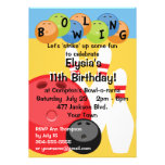 Customizable Bowling Birthday Party Invitations
