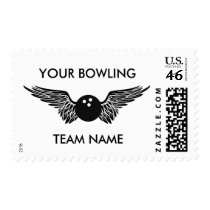 customizable bowling team stamps