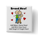 Customizable Brand New Baby Button