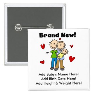 Customizable Brand New Baby Button