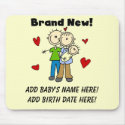 Customizable Brand New Baby Mousepad by stick_figures Customizable Brand New Baby Mousepad