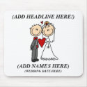 Customizable Bride And Groom Mousepad mousepad