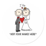 Customizable Bride and Groom Stickers