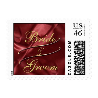 Customizable Bride & Groom Postage
