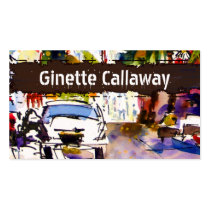 customizable, profile cards, business cards, artful, artsy, unique, art cards, watercolors, artist, photographer, advertising, professionals, colorful, designs, ginette, fine art, artistic, graphics, retail, fashion, modern, contemporary, ooak, edgy, grunge, black, red, tuff, masculine, tattoo, city, trippy, car, traffic, loud, music, Business Card with custom graphic design