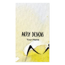 business card, black, design, modern, yellow, lime, simple, elegant, green, gender neutral, ginette, professional, feminine, masculine, templates, Business Card with custom graphic design