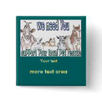 Customizable Buttons-Local Pet Rescue