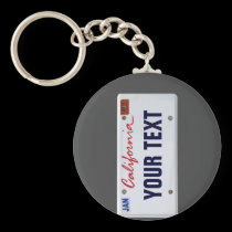(Customizable) California License Plate keychains