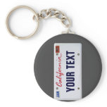 (Customizable) California License Plate Keychain
