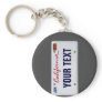 (Customizable) California License Plate Keychain