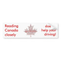 Customizable Canada Maple Leaf Bumper Sticker bumper stickers