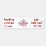 Customizable Canada Maple Leaf Bumper Sticker