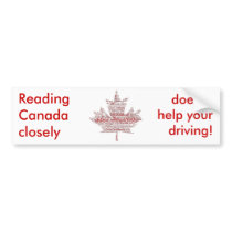 Customizable Canada Maple Leaf Bumper Sticker bumper stickers