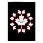 Customizable Canada Maple Leaf Picture Frame cards