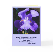 Customizable Card: Iris With Inspirational by brownsparrow Customizable Card: Iris With Inspirational