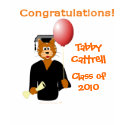 Customizable Cartoon Cat Graduation Shirt Template shirt