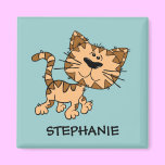 Customizable Cartoon Strutting Cat  Magnet magnets