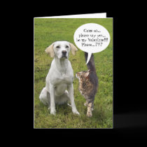 (Customizable) Cat & Dog Valentine cards