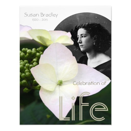 Customizable Celebration of Life with Portrait - Personalized Invite