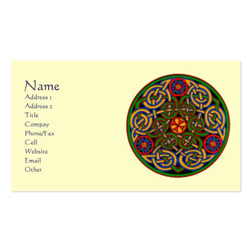 Customizable Celtic Art Business Cards