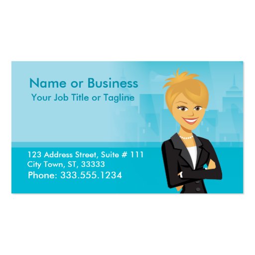 Customizable Character Business Card (front side)