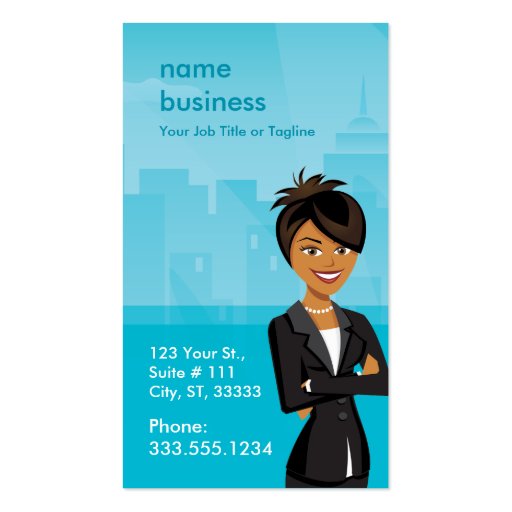 Customizable Character Business Card Vertical
