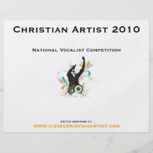 Customizable Christian Artist 2010 Pamphlet Full Color Flyer