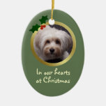 Customizable Christmas Dog Memorial Ornament
