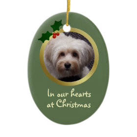 Customizable Christmas Dog Memorial Ornament