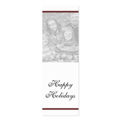 Customizable Christmas/Hanukkah Photo Bookmark Business Cards by mydeascardshop