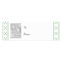 Customizable Christmas/Hanukkah Photo Gift Tag business cards
