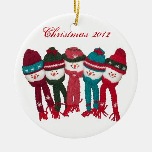 Customizable Christmas Ornamet Snowmen Cute Color Christmas Tree Ornaments