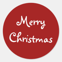 Customizable Christmas Round Sticker
