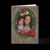 Customizable Christmas Wreath cards