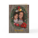 Customizable Christmas Wreath cards
