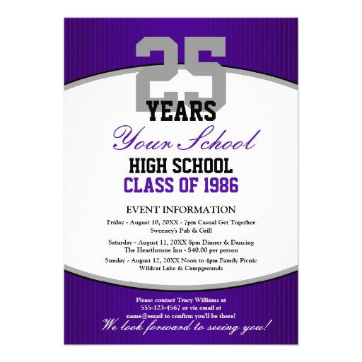 Customizable Class Reunion Invitation