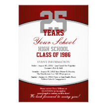Customizable Class Reunion Personalized Invites