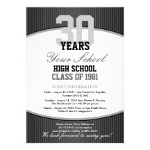 Customizable Class Reunion Personalized Invites