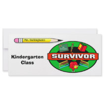 Customizable Classroom Survivor Book Mark Rack Card Design